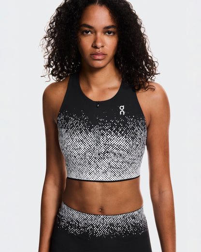 Women's Zero Crop White | Black - US 5875