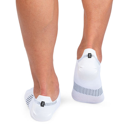 Men's Ultralight Low Sock White | Black - US 8491