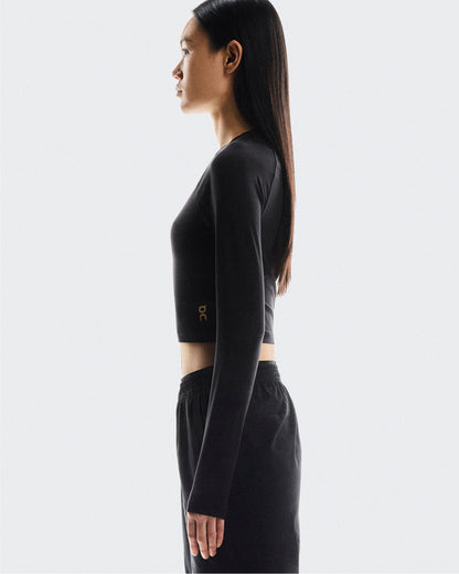 Women's Studio Long-T Crop Black - US 2291