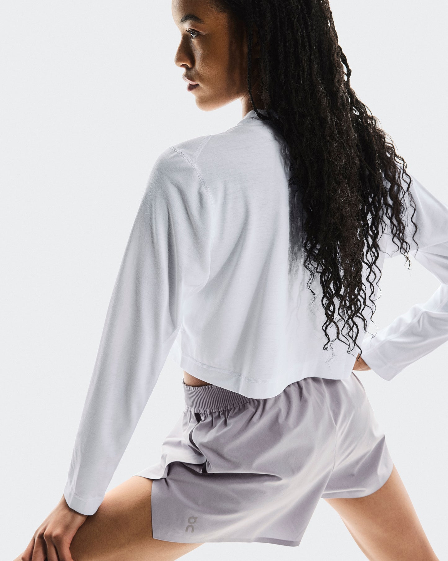 Women's Train Long-T Crop Graphic White - US 6582