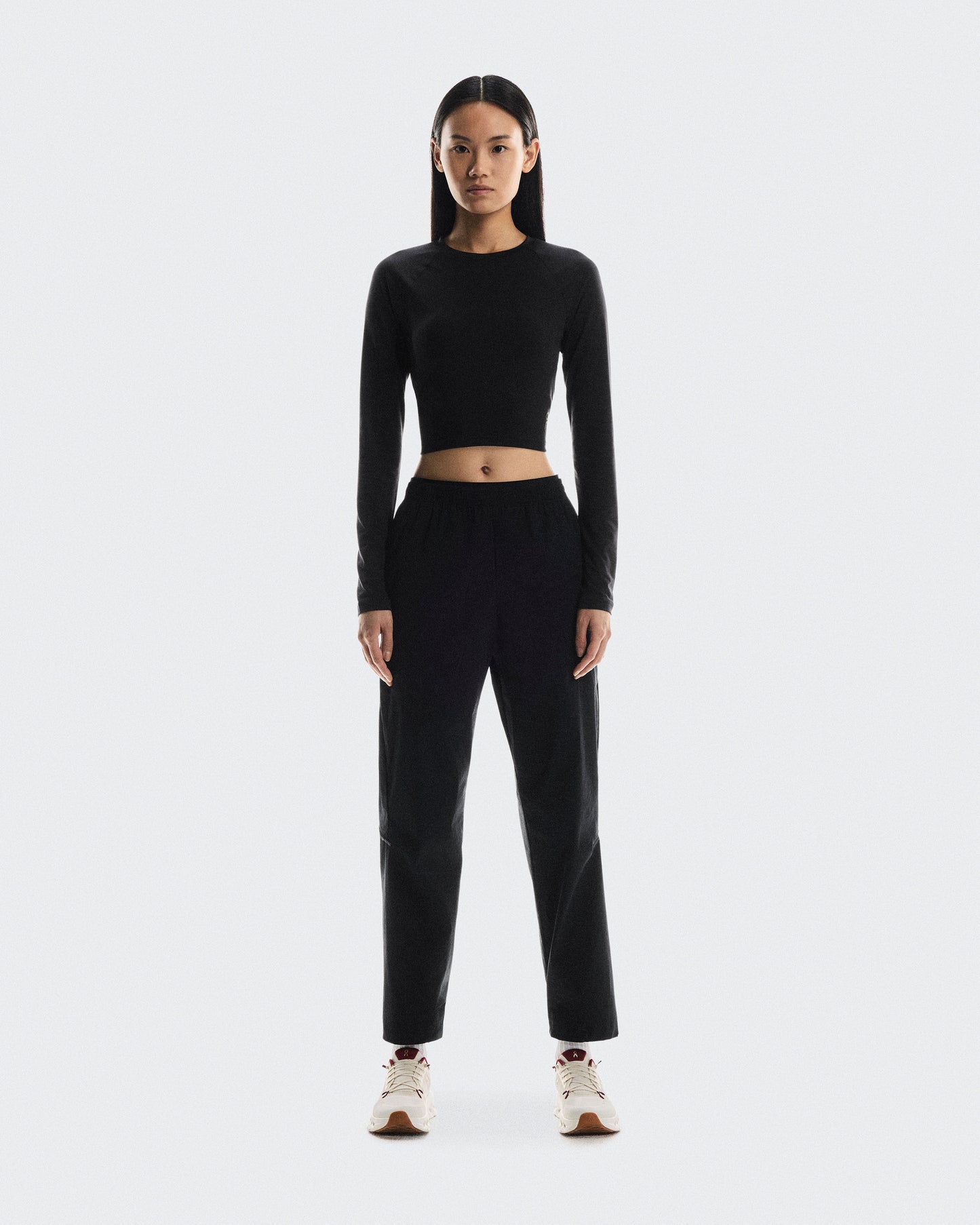 Women's Studio Long-T Crop Black - US 2291