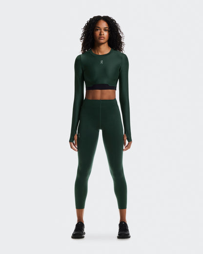 Women's Train Long Sleeve Crop Obsidian - US 3701