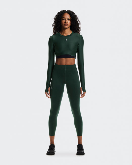 Women's Train Long Sleeve Crop Obsidian - US 3701