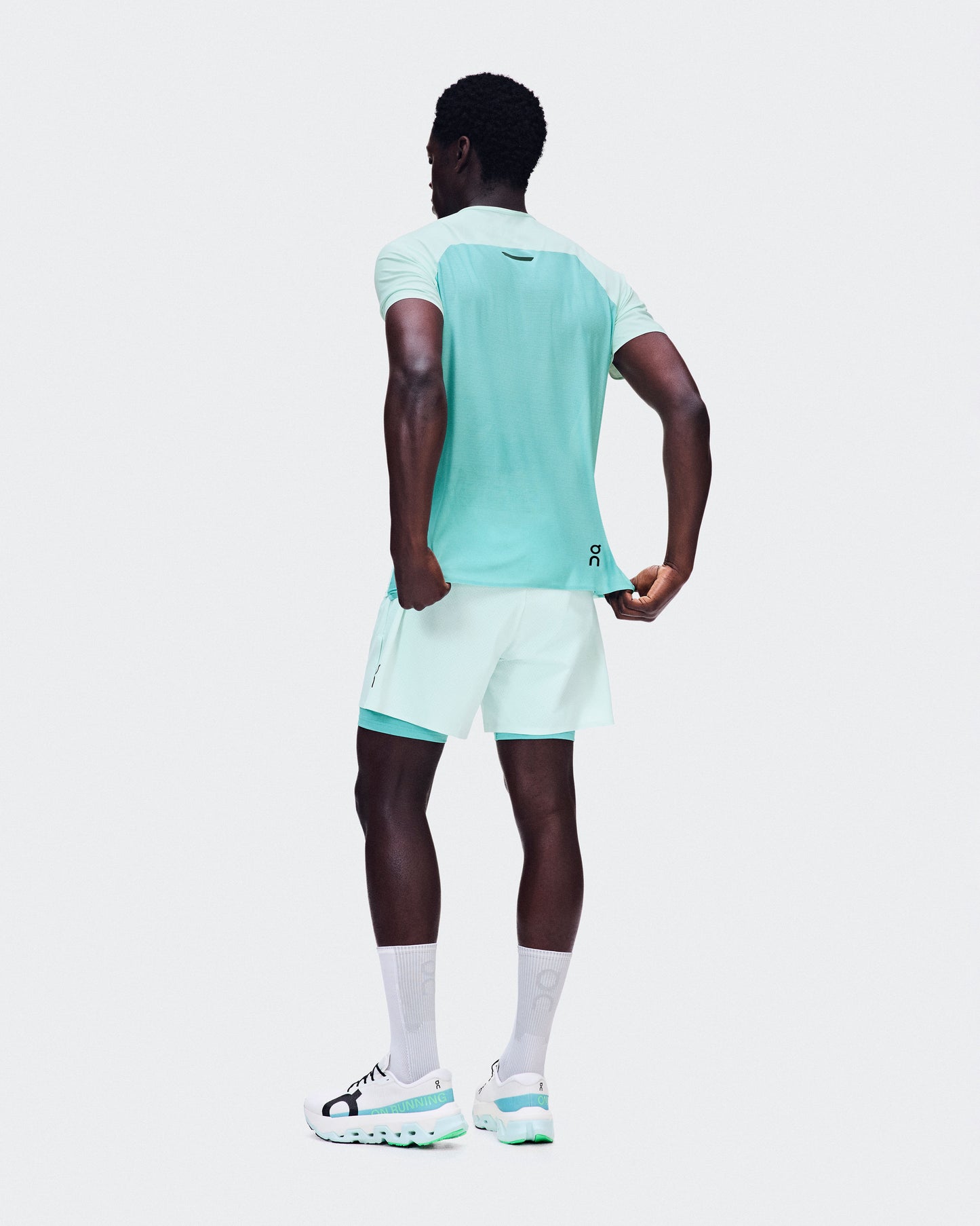Men's 3" Performance 2/1 Shorts Flurry | Aquamarine - US 9688