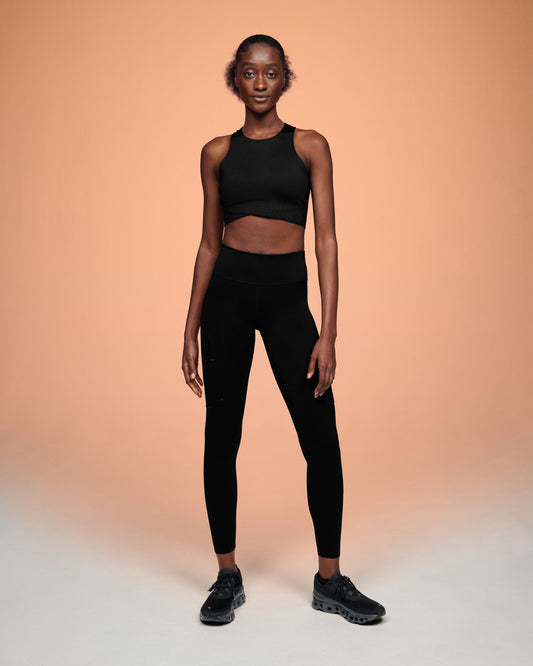 Women's Race Crop Black | Shadow - US 3248